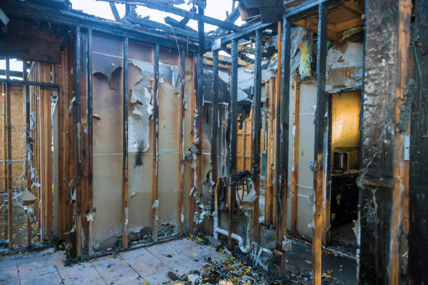Professional Fire Damage Restoration technician working in Carversville, PA